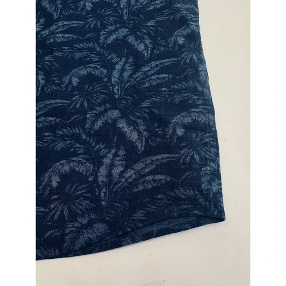 NWT Peter Millar MARIUS Crown Crafted S/S Casual Sport Shirt IND Blue LARGE $200 - Picture 8 of 12